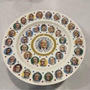 Vintage US Presidents plate featuring Gerald Ford